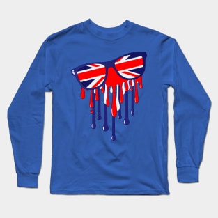 Union Jack Londoner Dripping Paint Sunglassess Long Sleeve T-Shirt